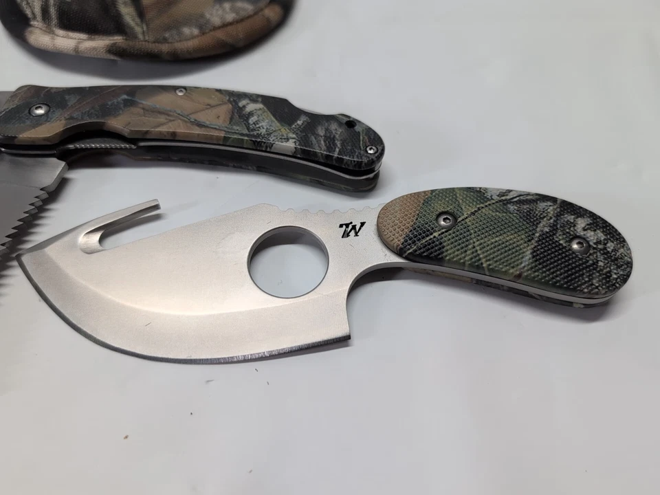 Winchester 2 cuchillos caza camping pesca cuchillo camuflaje cinturón bolsa Foto 2 de 4