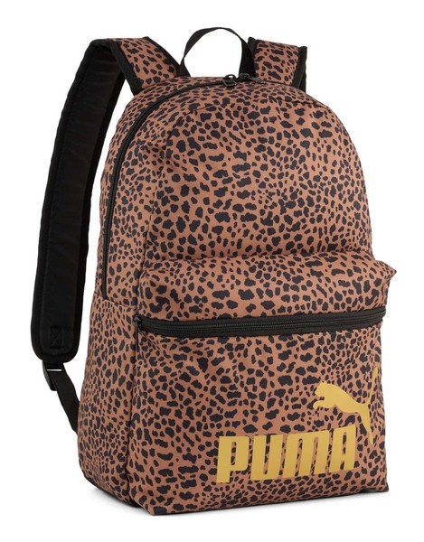 Puma Phase Aop Backpack Rucksack Puma Black - Leopard Aop Hellbraun Schwarz-image