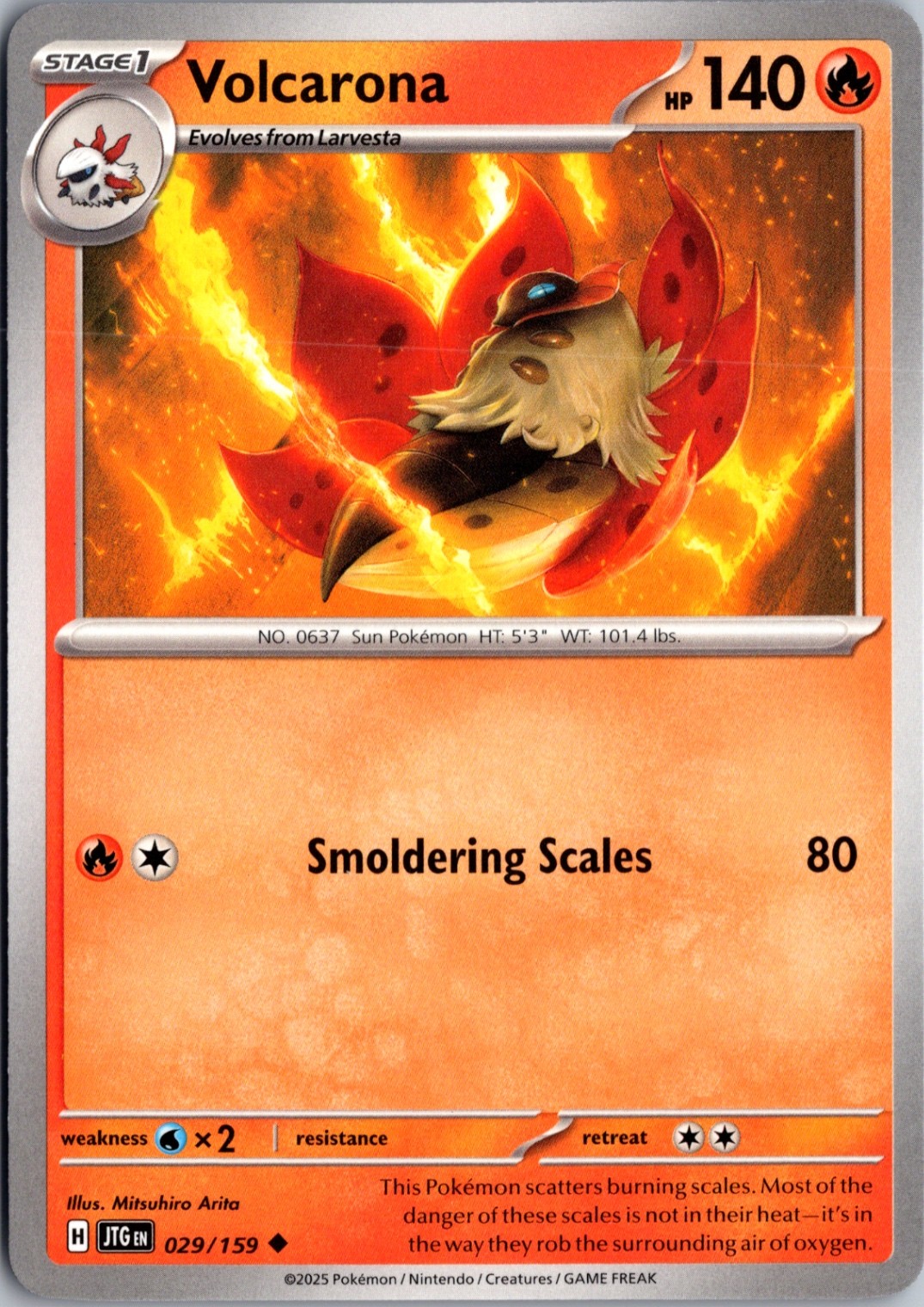 Volcarona Uncommon SV09: Journey Together 029/159 NM