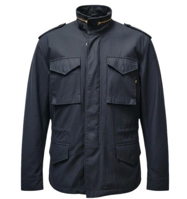 Alpha Industries M-65 Mens Black Full-Zip  Hoodie Lined Field Jacket Size Medium