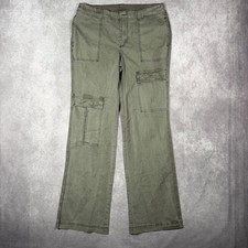 Free People Olive Green wide leg Cargo Pants Size 6 y2k