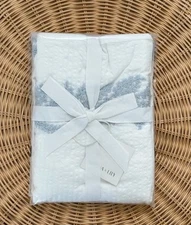 NEW Serena & Lily Westport Euro Embroidered Pillow Sham-Coastal Blue