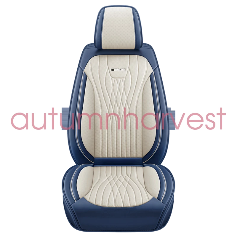 Full Surround Set Car 5-Seat Cover Cushion Cover Fits Mercedes-Benz Blue&White Foto 2 de 4