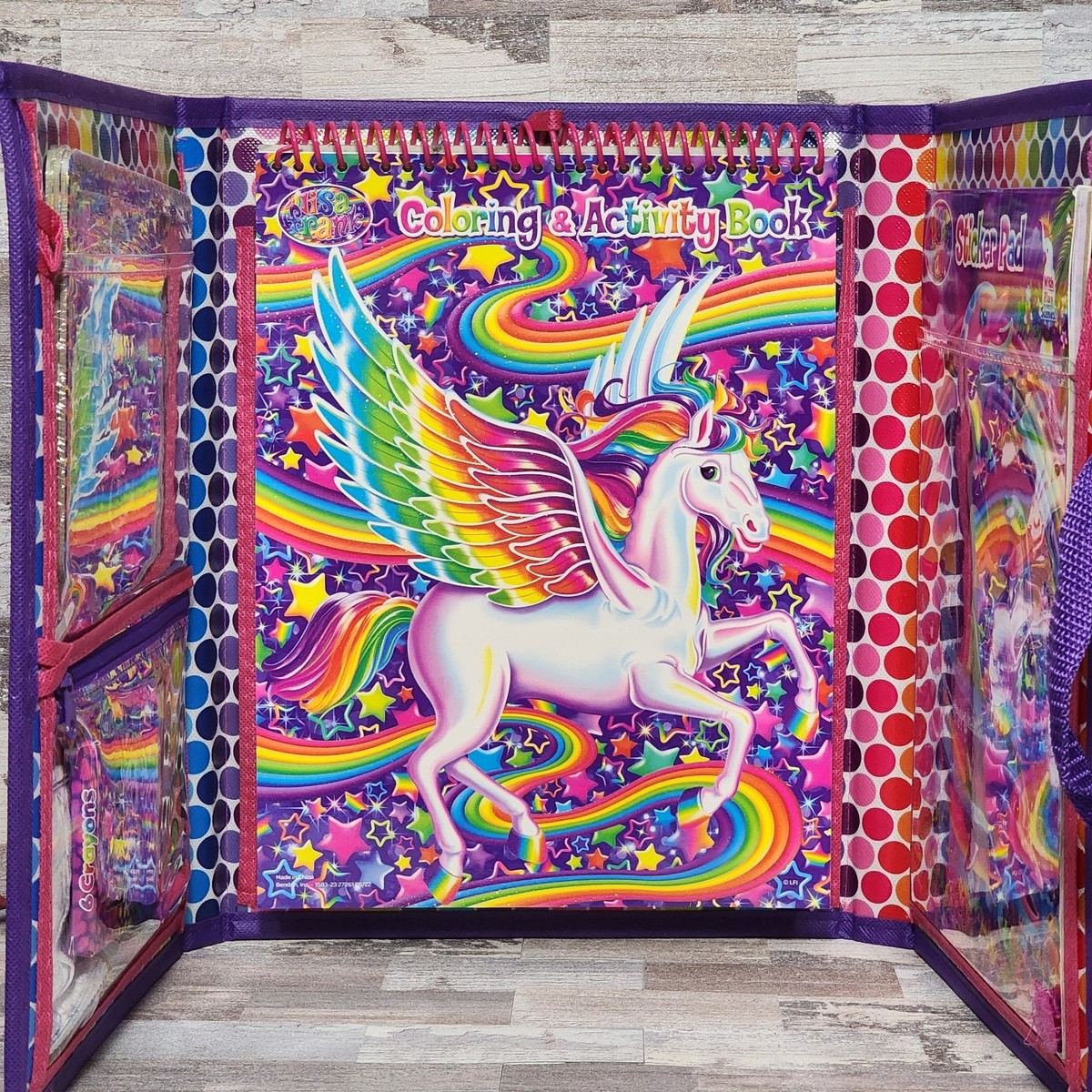 Lisa Frank Art Case Tikanni Trifold Portfolio Brand New Stickers
