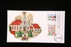 US COVER CHRISTMAS HORSE DRAWN SLEIGH FDC COMBO HAM HAND PAINTED GLITTER