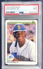 PSA 9 MINT KEN GRIFFEY JR 1990 UPPER DECK  #156 Seattle Mariners