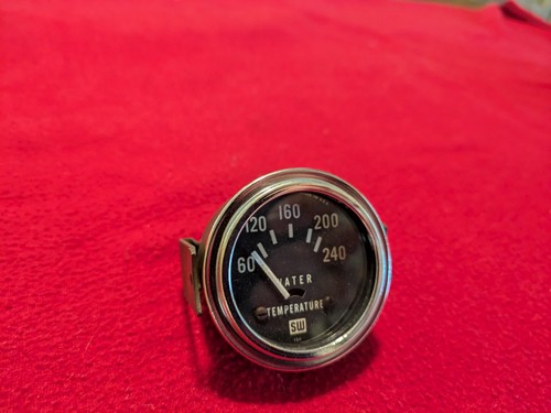 Vintage Stewart Warner 2 1/8" 60 - 240 degree electric water temp gauge Van 4X4 - Bild 3 von 7