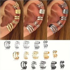 5Pcs Adjustable Ear Cuffs Earrings for Women Girls Non-Piercing Cartilage Clip