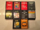 10x Atari 2600 Cartridge Games -Q*Bert, Pac-Man, Demon Attack, Breakout & More!