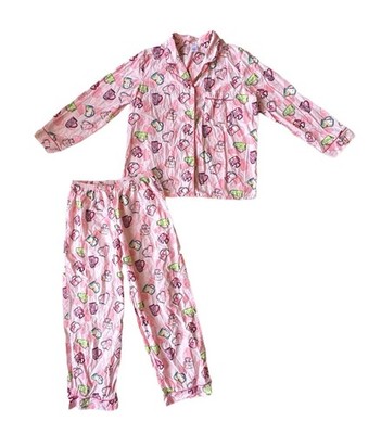 Classic Elements 100% Cotton Women s Medium Pink Tea Cup Coffee Mug Pajama Set