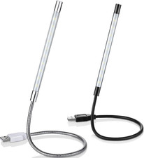 Mudder 2 Pieces USB LED Light for Laptop Keyboard Light Gooseneck Computer Lamp