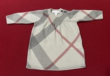 Auténtico Vestido Burberry Bebé Niñas’ Lana/Cachemira Usado en Excelente Condición - Talla 3 Meses