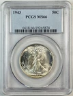 1943 P Walking Liberty Half Dollar PCGS MS-66