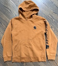 Carhartt Boys Carhartt Brown Hoodie Sweatshirt Youth Size Large 14-16 