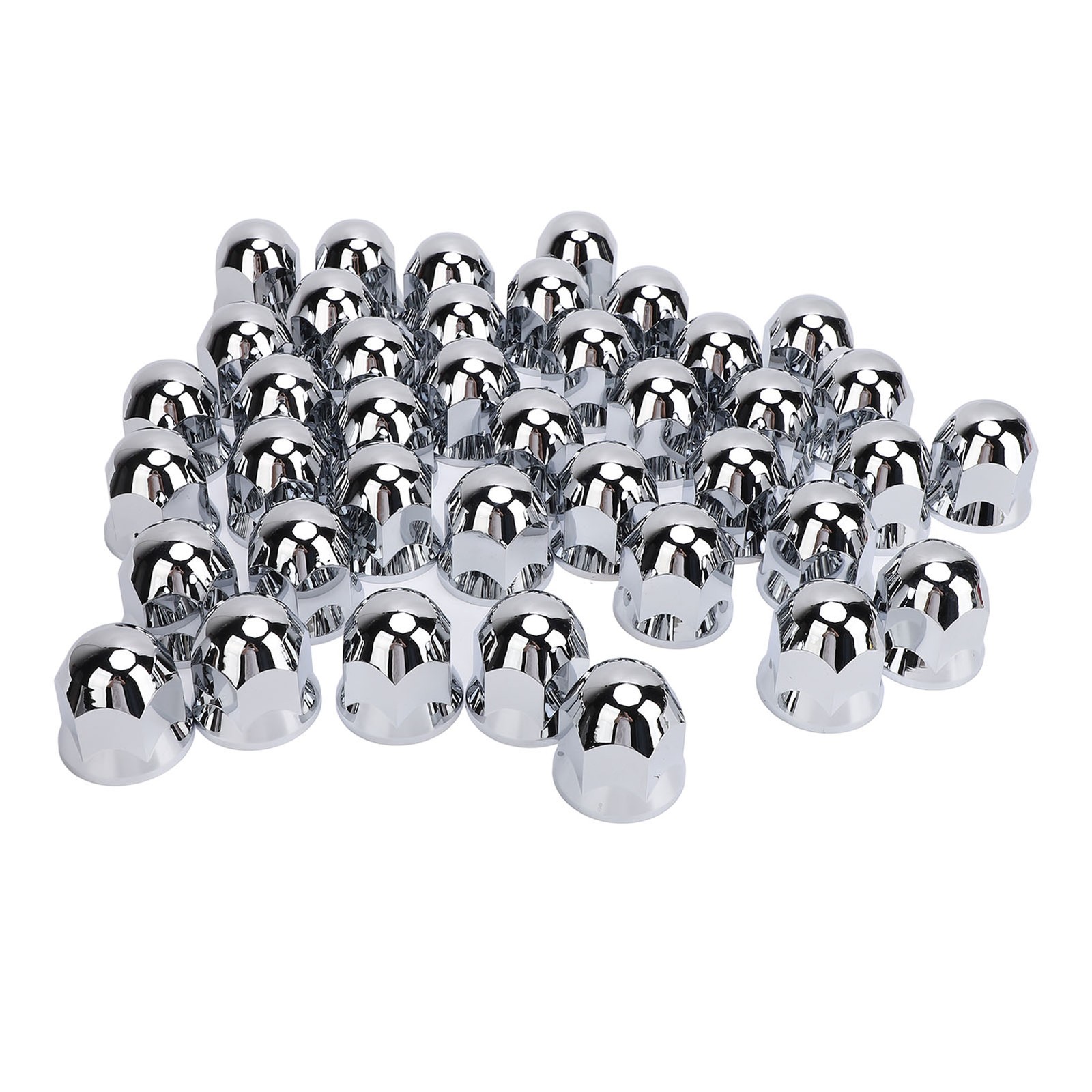 Lug Nut Covers 33mm Chrome Secure Flanged Lug Nut Caps For Trucks Trailers And V