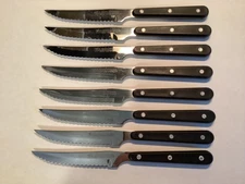 JA Henckels Eversharp!  8 Piece Kitchen Steak Knife Set! 5" Stainless Knives.