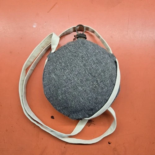 CIVIL WAR REPRODUCTION GREY CANTEEN TIN METAL LIKE ORIGINALS