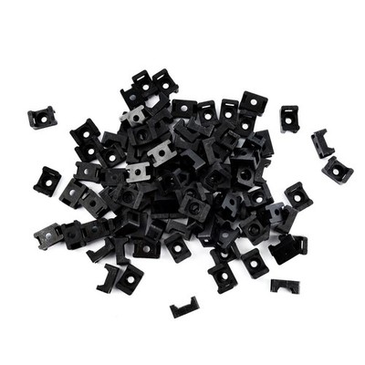 QualGear CM1-B-100-P Cable Tie Mount, Black Pack of 1