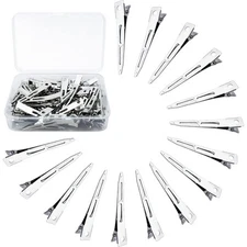 Tenalleys 50 Pcs Silver Metal Duck Bill Hair Clips for Women - Hair Styling, ...