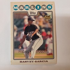 Topps 2008 Topps Harvey Garcia Rookie Card #492 Florida Marlins MLB. rookie card picture