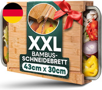 Loco Bird Schneidebrett Holz Mit Auffangschale - Cutting Board Mit Edelstahl Sch