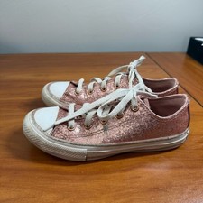 Converse Chuck Taylor All Star Low Top Pink Sparkles Sneakers Girls 1