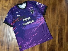 Puma Monterrey Rayados Purple Liga MX Pink Soccer Jersey Mens Black  XL Mexico