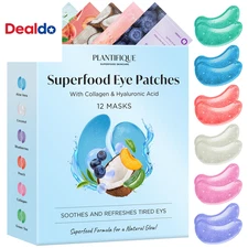 Superfood under Eye Patches – 12 Pairs with Hyaluronic Acid for Dark Circles & P