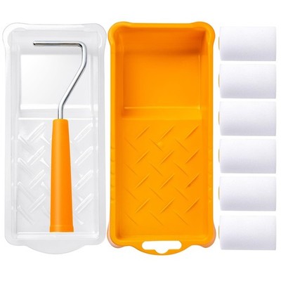 Foam Paint Roller, 2 Inch Mini Paint Roller Kit 9 Pack,Small Paint Roller w/Tray