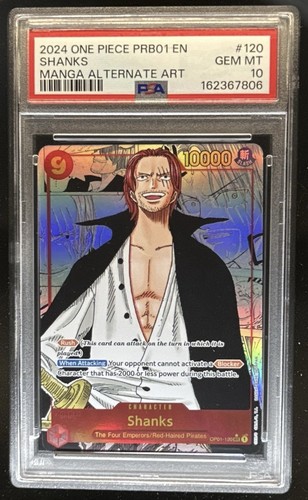 Shanks OP01-120 Manga · PRB01 PSA 10, eBay listing photo
