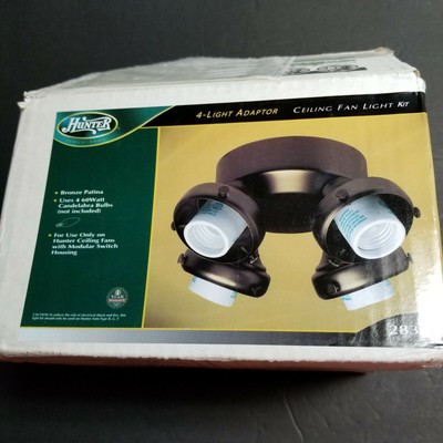New Hunter 4 Light Adapter Ceiling Fan Light Kit Model 28333