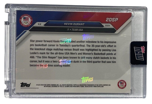 2024 TOPPS NOW OLYMPICS KEVIN DURANT FOIL IMAGE VARIATION #20SP TEAM USA - Picture 2 of 3
