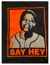 ULTRA RARE SGA SAN FRANCISCO SF GIANTS WILLIE MAYS 'SAY HEY' XL TSHIRT Jersey T
