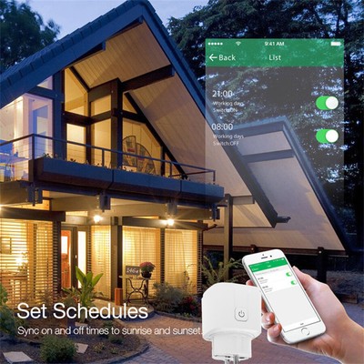 16A EU Smart Home Tuya Life WiFi Plug Power Socket Outlet Voice Control Timing