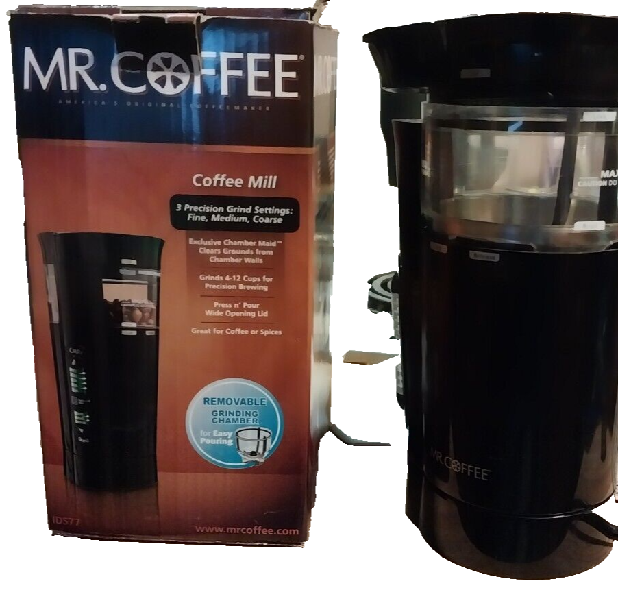 Mr. Coffee IDS77RB 12 Cup Electric Grinder Black 722651284539 eBay