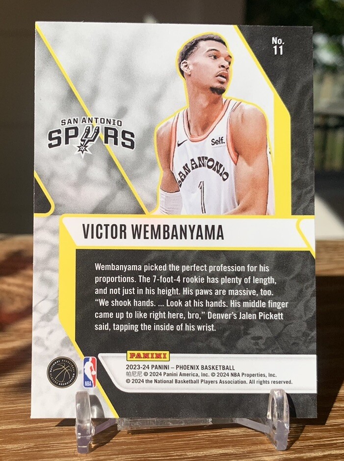 VICTOR WEMBANYAMA 2023-24 Panini Phoenix Fade To Black BLUE
