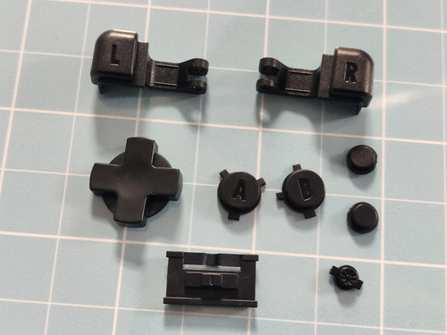 Game Boy Advance SP Full Button Replacement Set D-Pad and Keys in Various Color - Picture 4 of 9