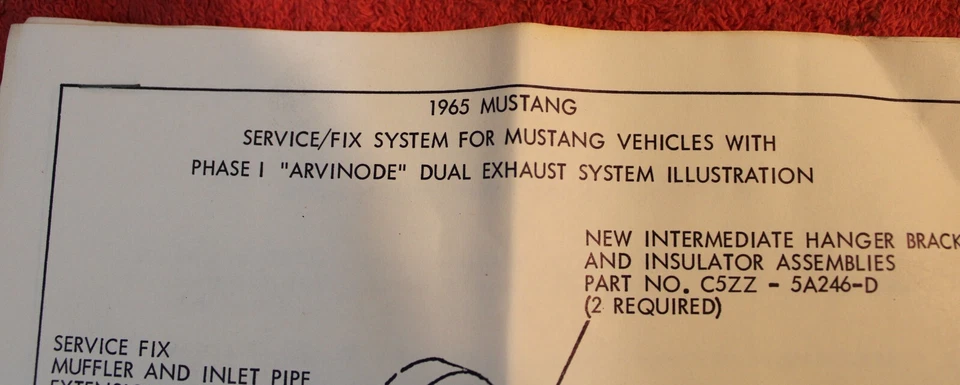Ford Mustang 1965 nuevo en stock 289 Hipo Arvinode doble suspensión de escape sistema de reparación de servicio Foto 2 de 4