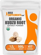 BulkSupplements Organic Kudzu Root Extract Powder 500g - 1.2g Per Serving