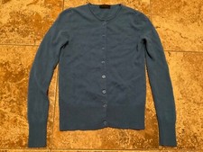 VINTAGE SAKS FIFTH AVENUE BLUE CARDIGAN SWEATER  WOMENS S/M 