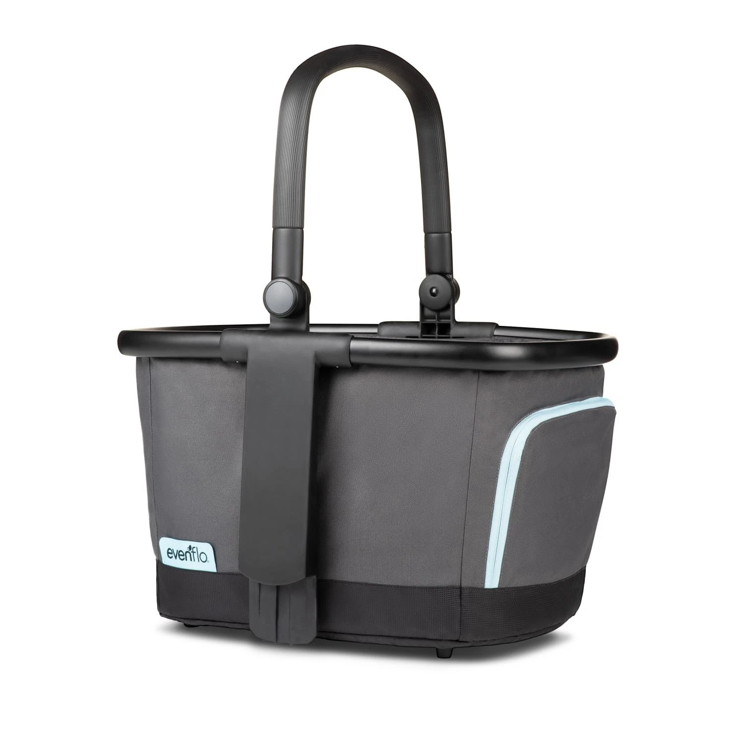 Stylish Gray Sky Stroller Market Basket for Convenient Shopping on the Go