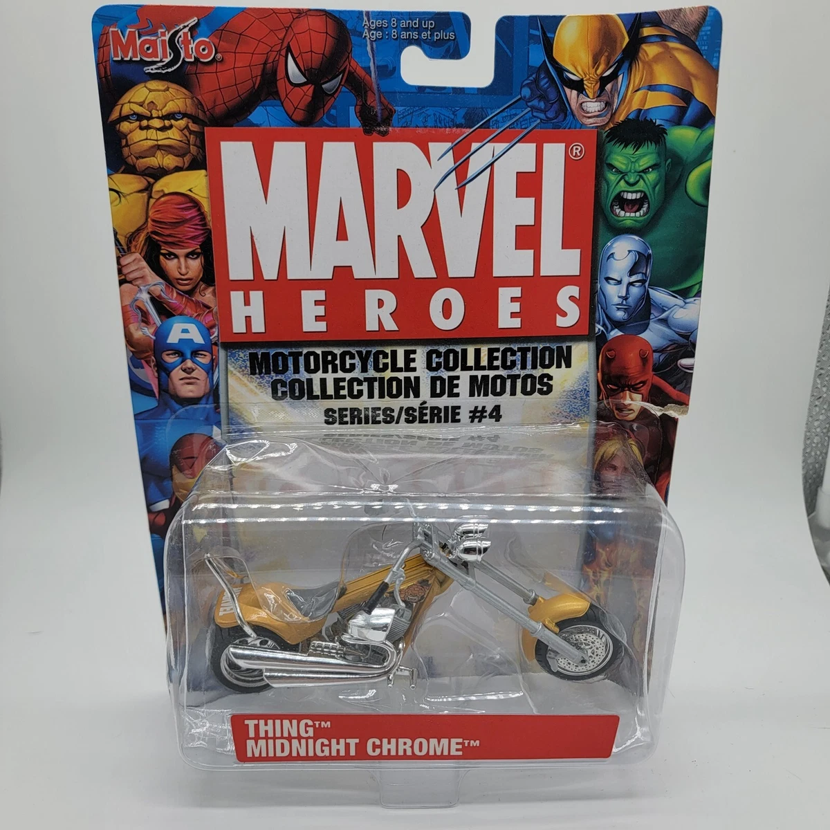 Maisto Marvel Heroes Motorcycle Collection Series #4 Thing Midnight Chrome