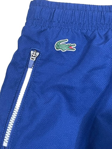 Lacoste Boys Track Pants Blue Lined Jogger Cinch Waist Size 8 / 128 Cm - Picture 3 of 8