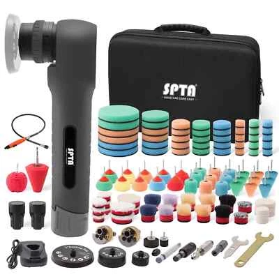 Cordless Mini Car Polisher SPTA 3.7V Rechargeable Adjustment Speed Auto Detailg