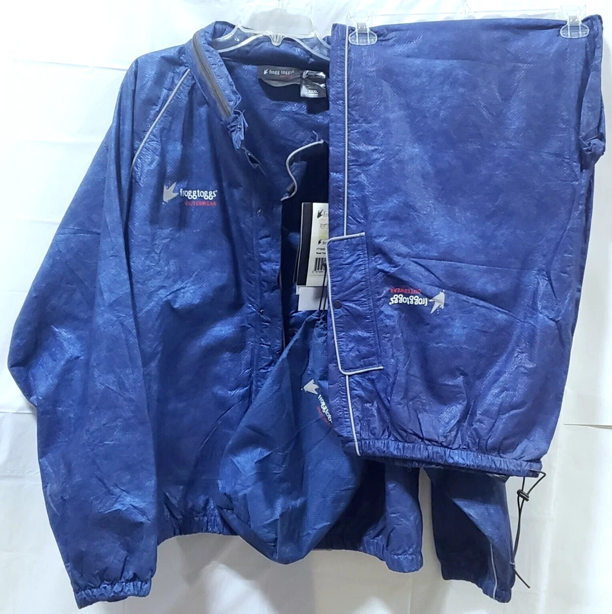 FROGG TOGGS ROAD TOAD ACTION RAIN SUIT BLUE WATER PROOF 3XL FT1032 12