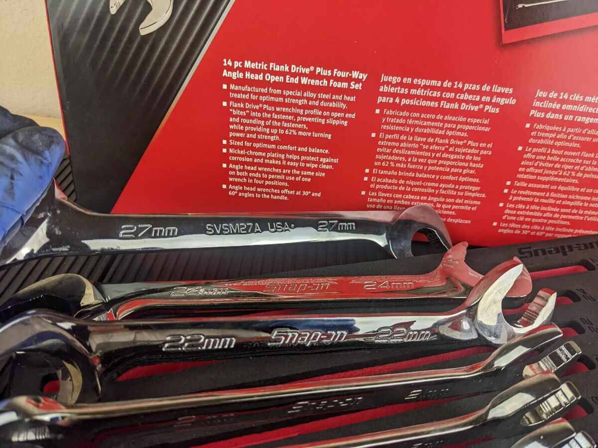 aq471 NEW Snap On SVSM01FBR 14Pc Metric Flank Plus 4 Way aq471 NEW Snap On SVSM01FBR 14Pc Metric Flank Plus 4 Way