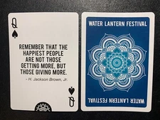 swap/playing cards WATER LANTERN FESTIVAL  H . Jackson Brown Jr  QUEEN OF SPADES
