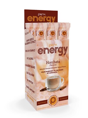 Perk Energy Drink Mix (Horchata) 10 Stick Packs - Healthy Coffee Alternative