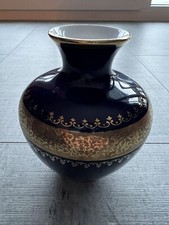 Royal Porzellan Vase Bavaria KPM Echt Kobalt Handarbeit 63/2 TOPP ZUSTAND.