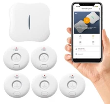 5x Water Leak Detectors WiFi Smart Alarm Sensors